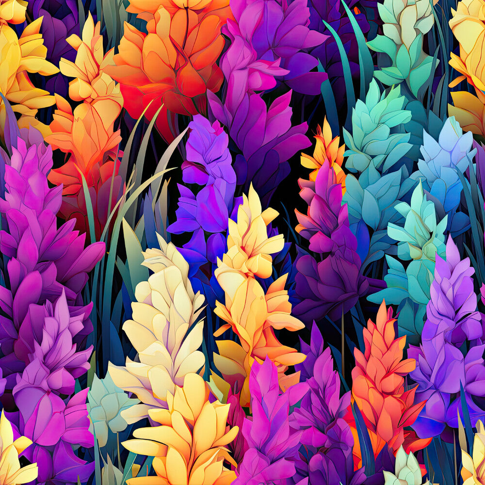 Rainbow Larkspur Flowers Fat Quarter Bundle