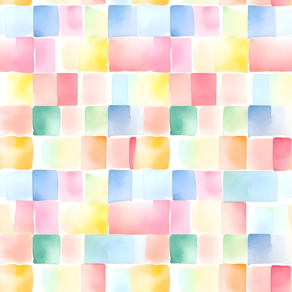 Watercolor Checkered Gingham Fat Quarter Bundle