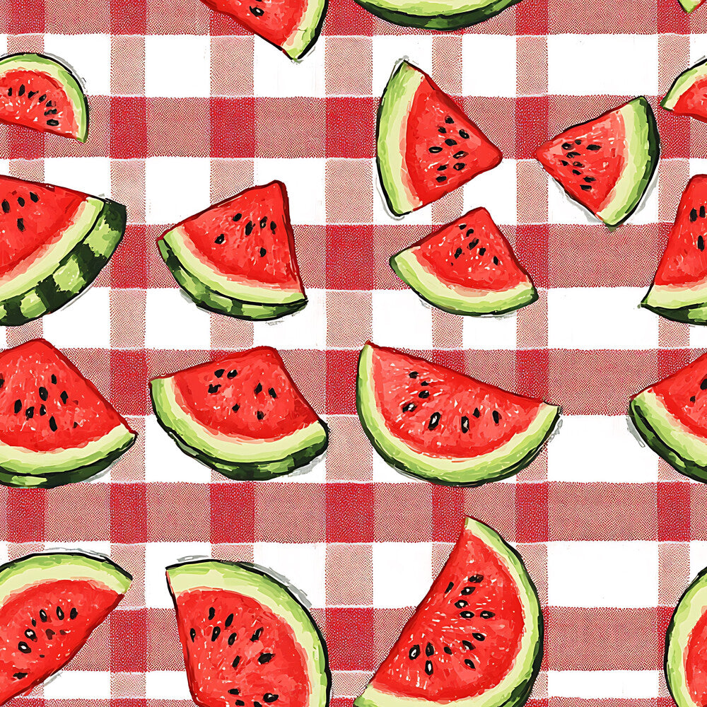 Watermelon Gingham Picnic Fat Quarter Bundle