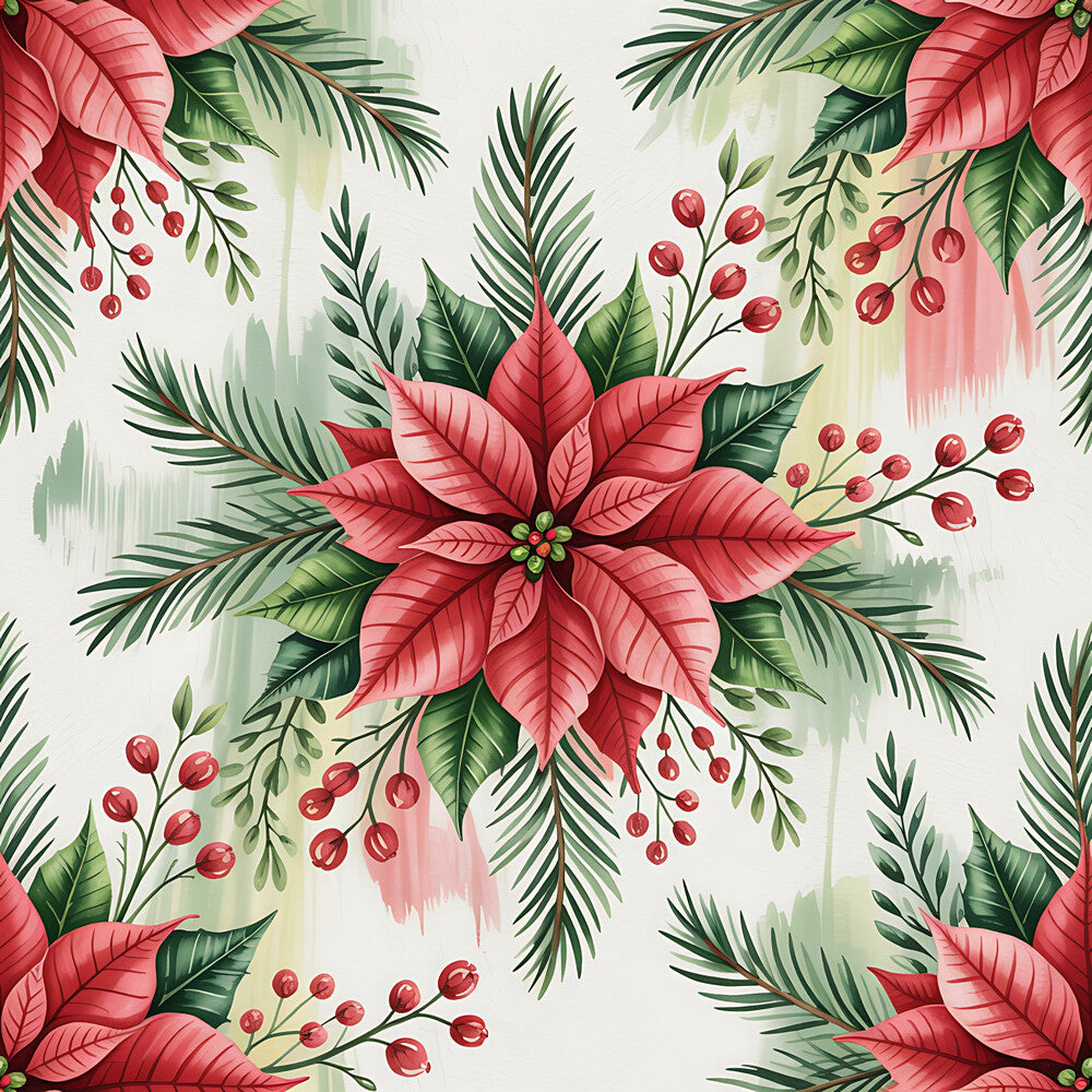 Christmas Botanical Watercolor Fat Quarter Bundle