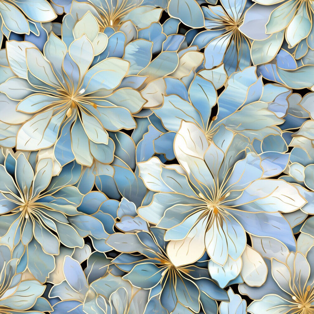 Iridescent Floral Mosaic Tiles Fat Quarter Bundle