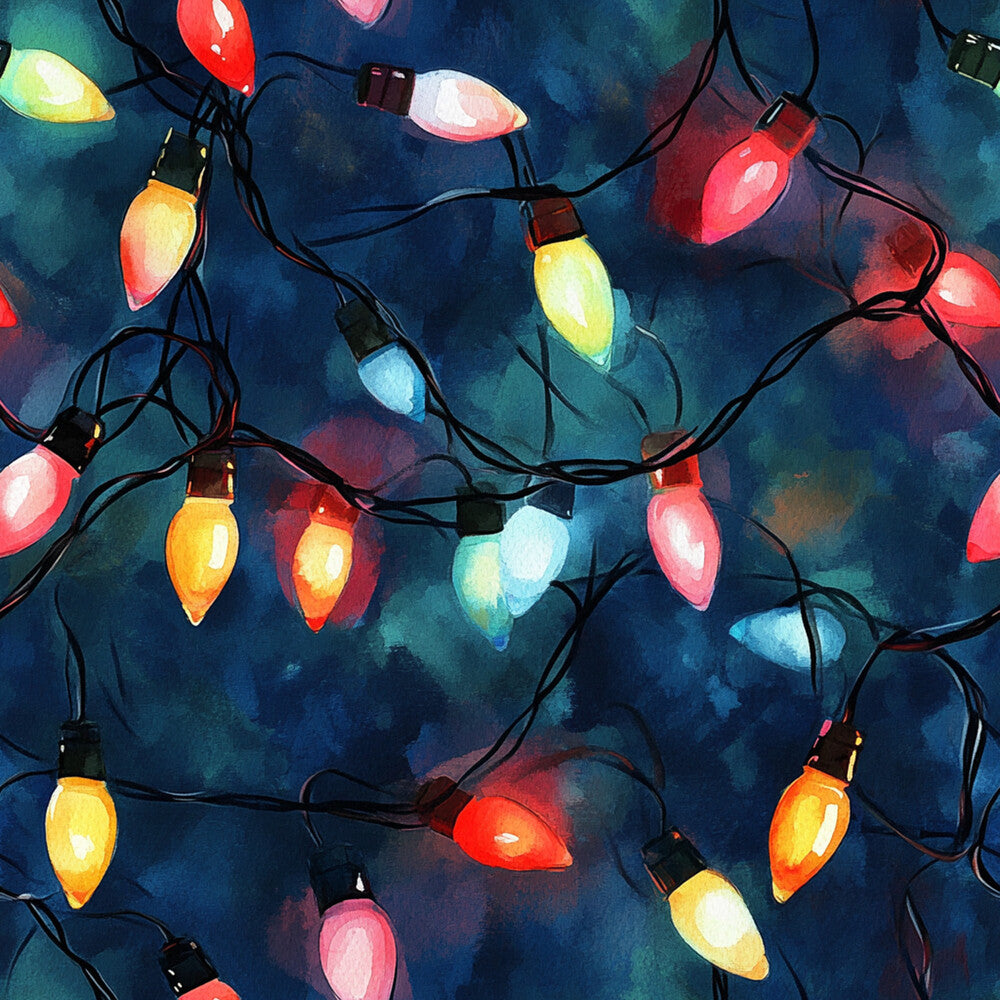 Watercolor Christmas Lights Fat Quarter Bundle