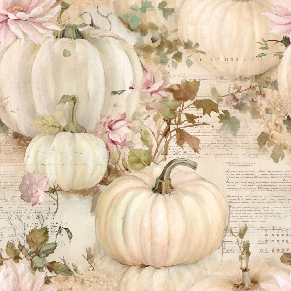 White Fall Pumpkins Fat Quarter Bundle