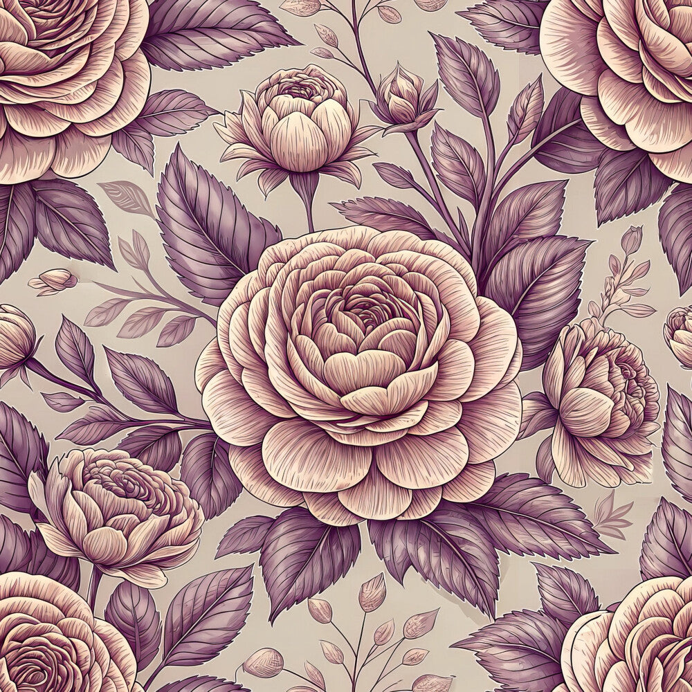 Romantic Mauve Floral Fat Quarter Bundle