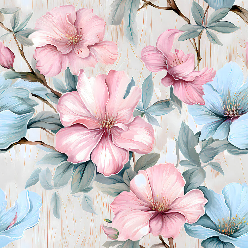 Pastel Floral Wood Fat Quarter Bundle