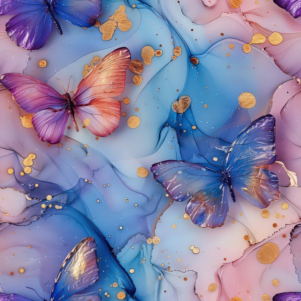 Pastel Alcohol Ink Butterfly Fat Quarter Bundle