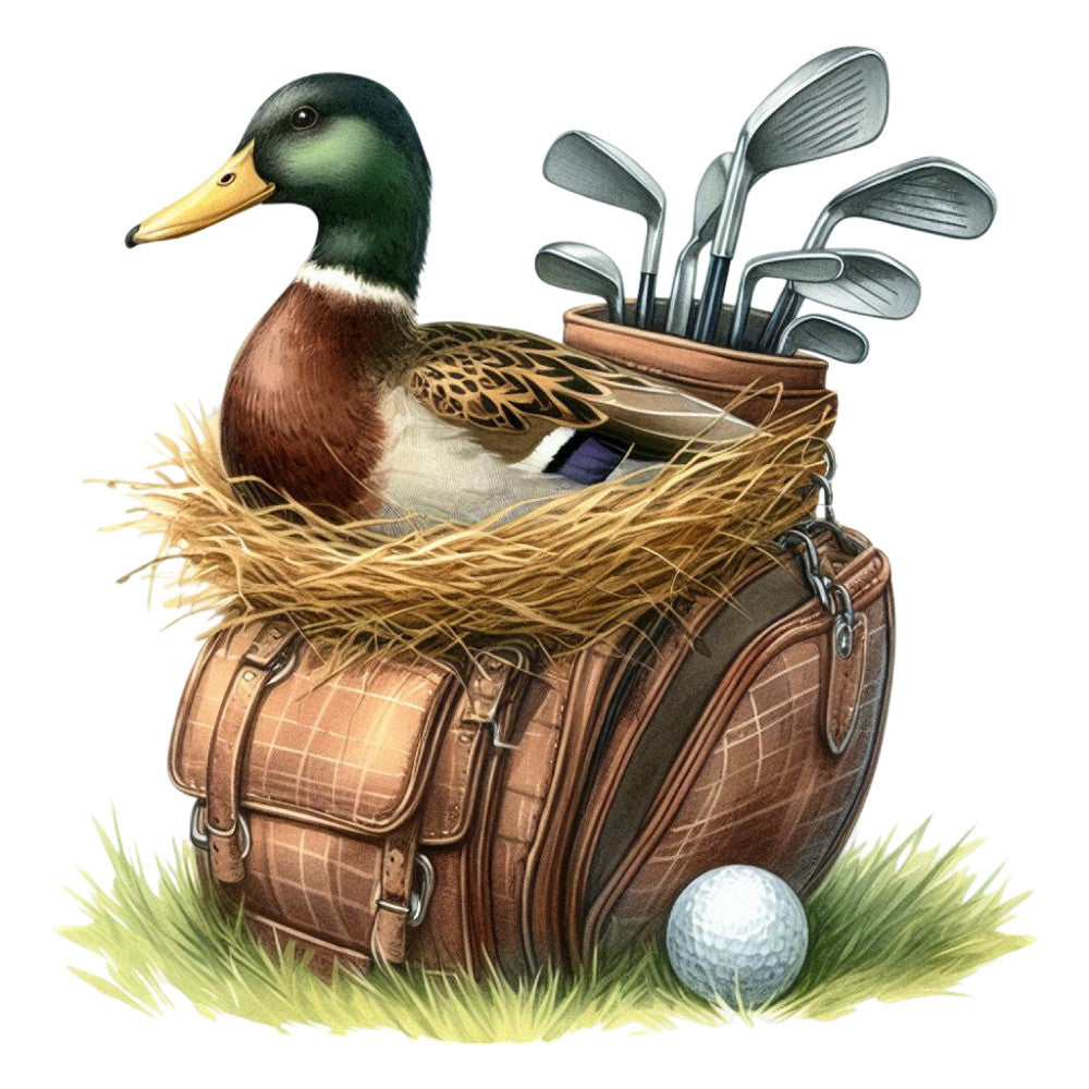 Golfing Mallard Fabric Panel 15