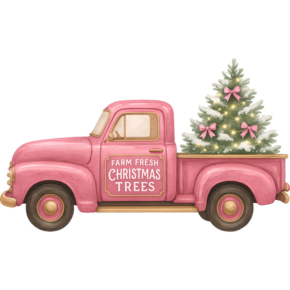 A Pink Christmas Fabric Panel 20