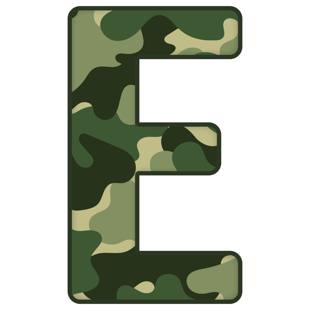 Green Camo Alphabet Fabric Panel 33