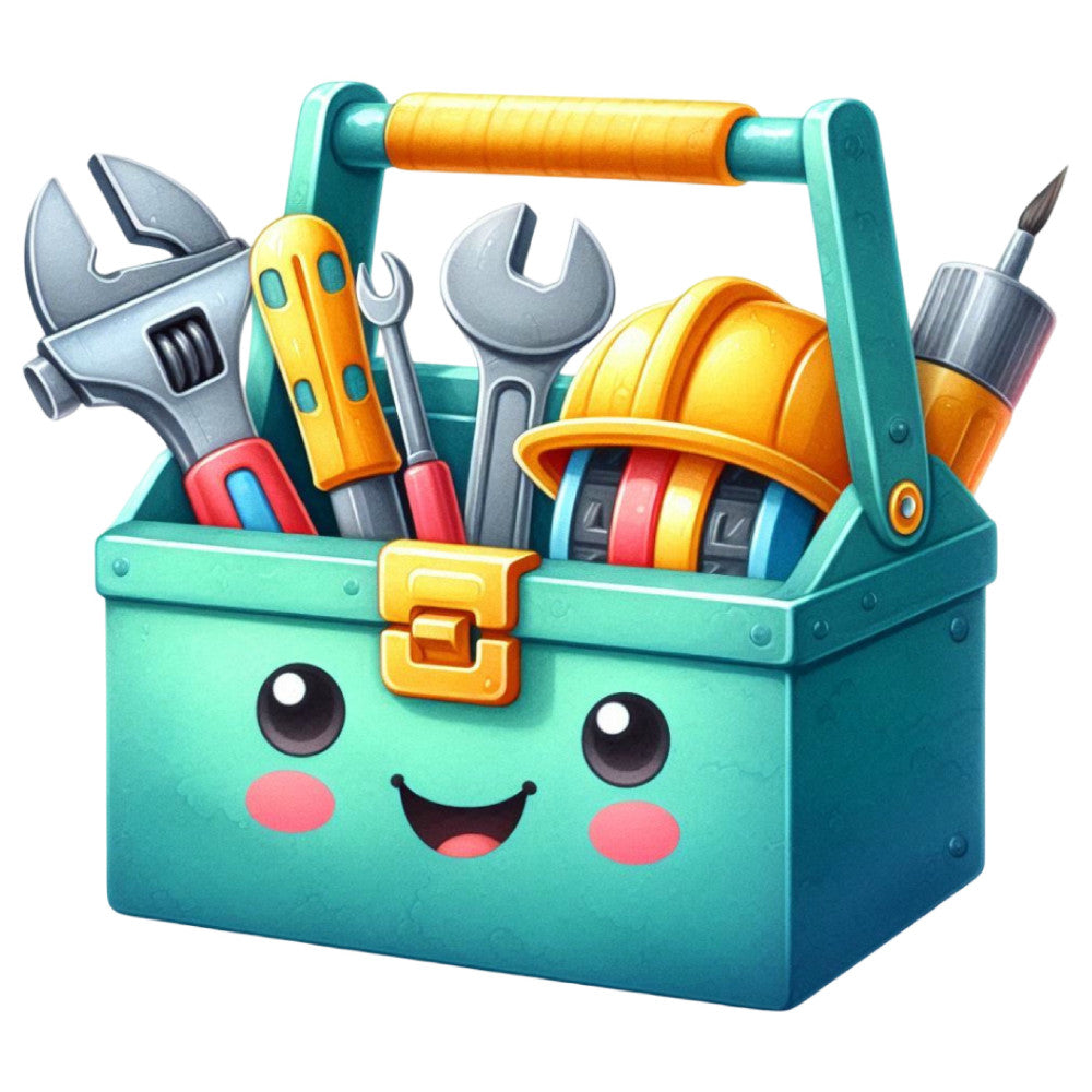 Cute Construction Characters Fabric Panel 10
