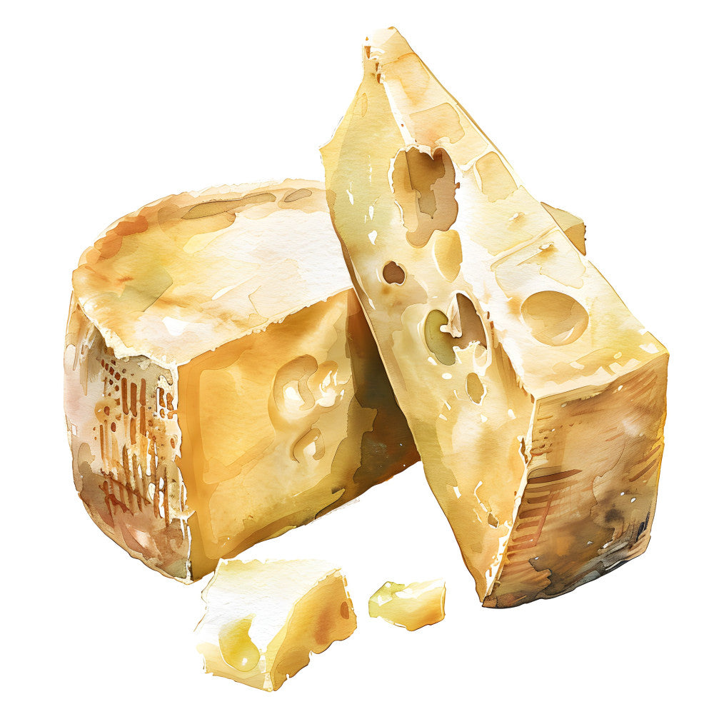 Watercolor Cheese Fabric Panel 76