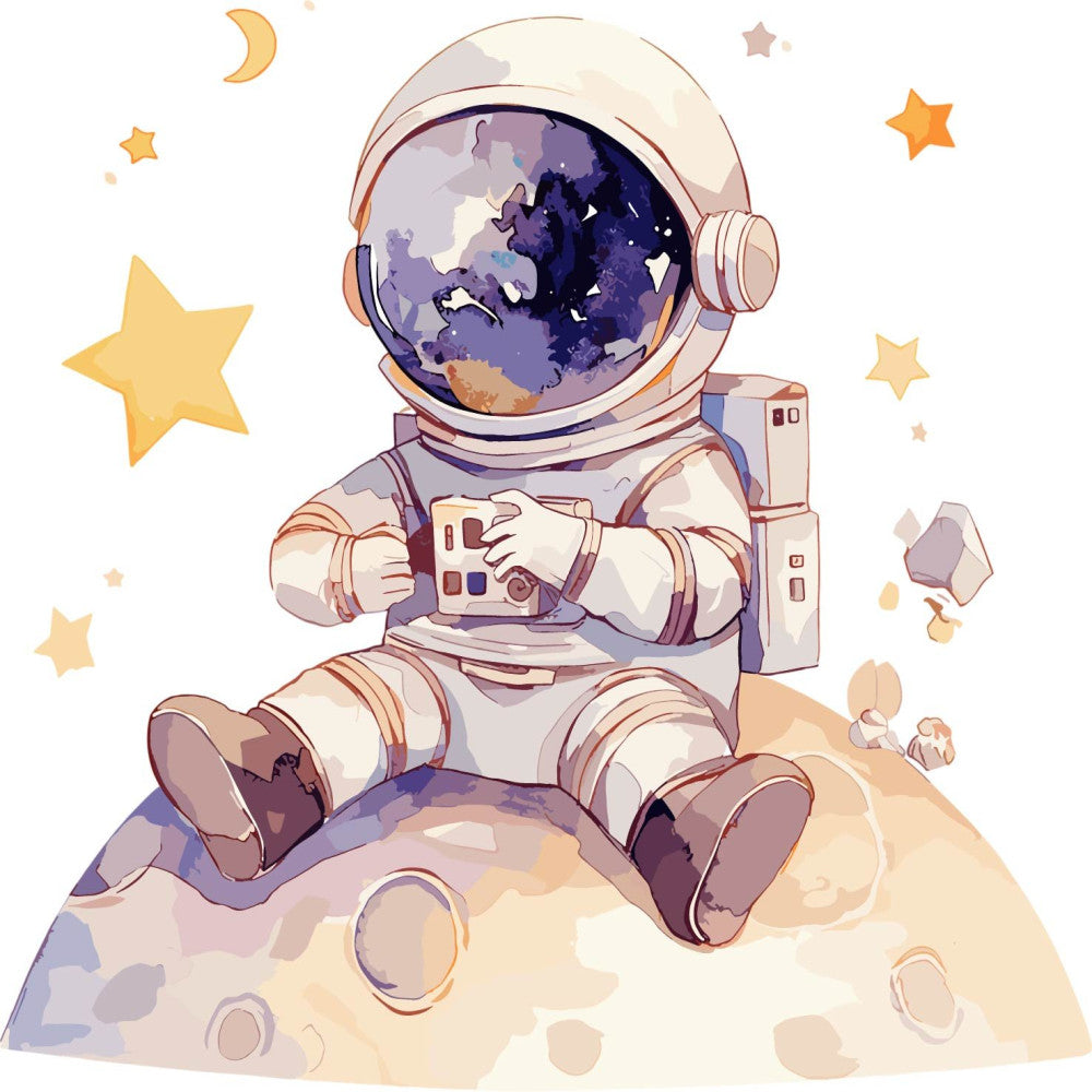 Baby Boy Space Galaxy Fabric Panel 36