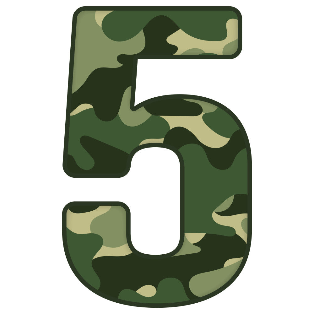 Green Camo Alphabet Fabric Panel 24