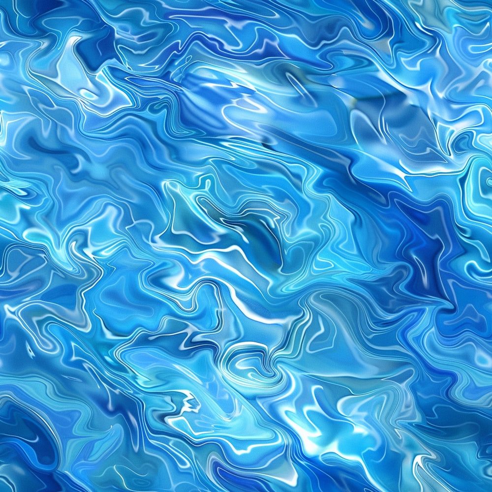 Daily Deal: Blue Water Pattern 15 Quilting Cotton Fabric - 45" x 1 Yard"