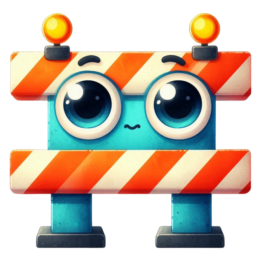 Cute Construction Characters Fabric Panel 9