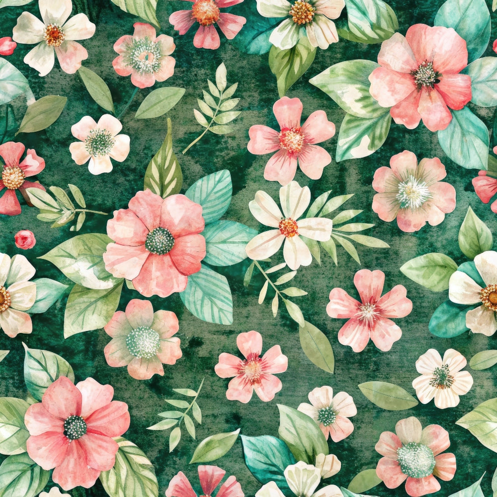 Daily Deal: Pastel Flourishing Pattern 11 Quilting Cotton Fabric - 45" x 1 Yard"