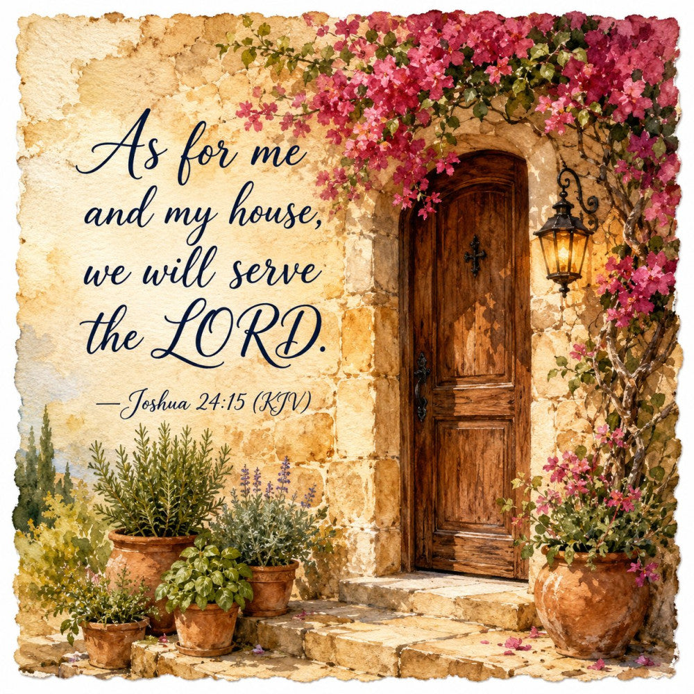 Inspirational Hebrew Verses Fabric Panel 7