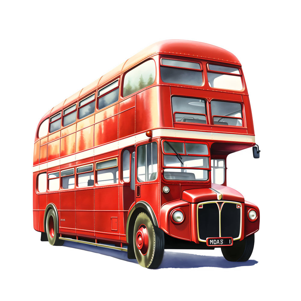 Watercolor Hello London Fabric Panel 38