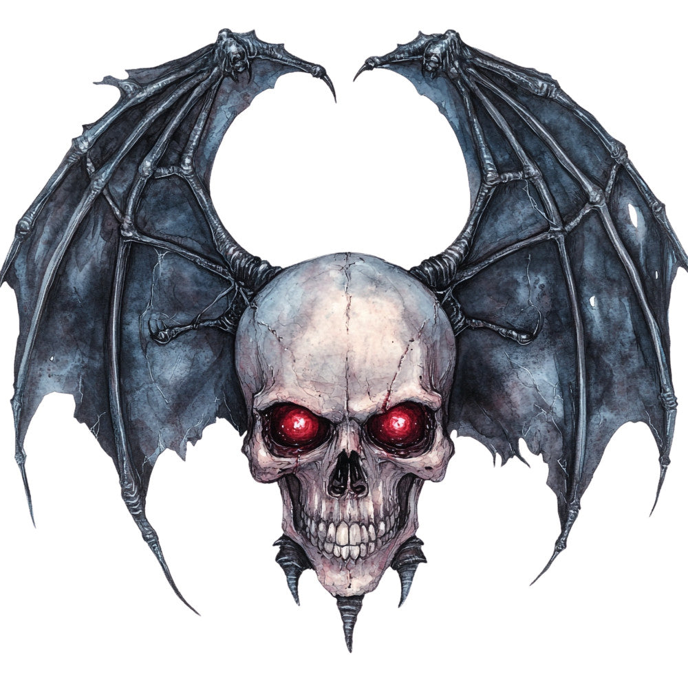 Red Eyed Skull Fabric Panel 33