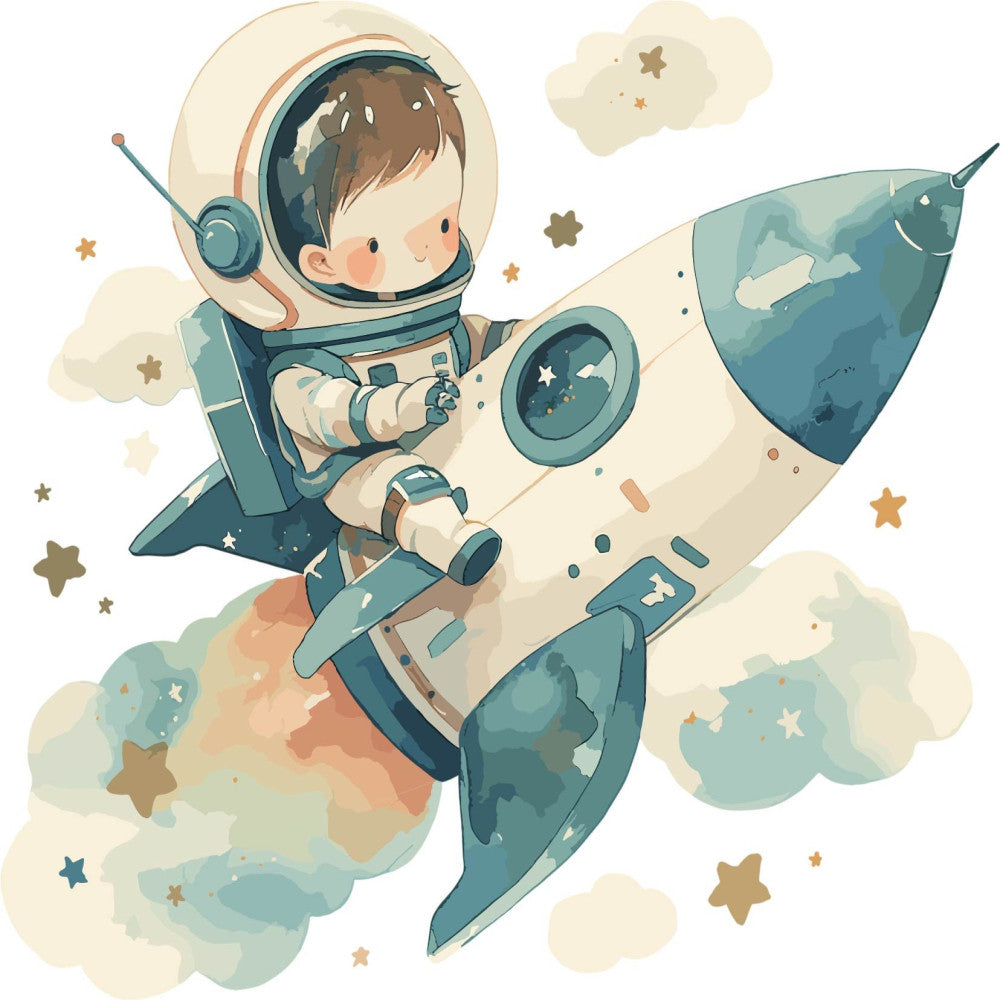 Baby Boy Space Galaxy Fabric Panel 6
