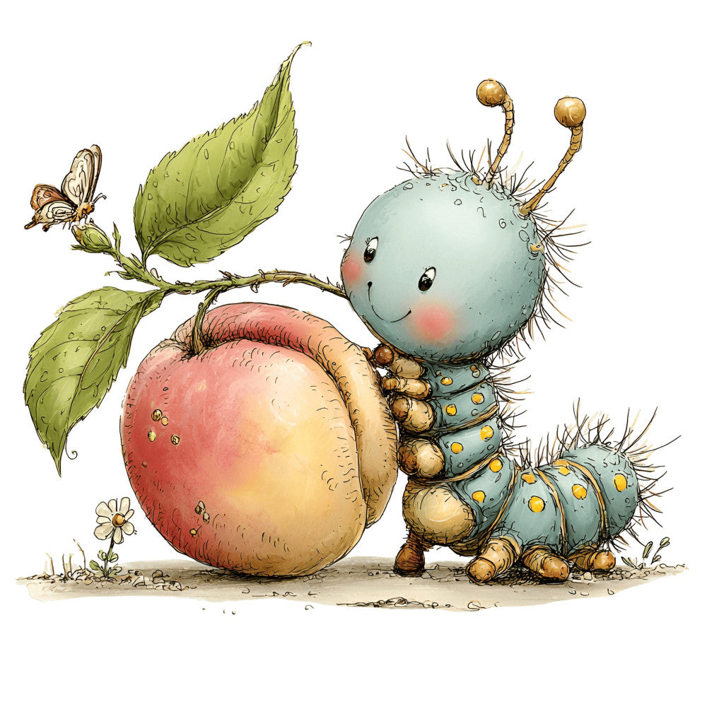 Whimsical Caterpillar Fabric Panel 29