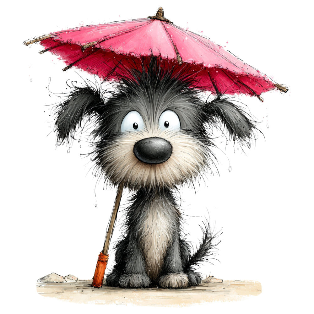 Whimsical Summer Dogs Fabric Panel 29