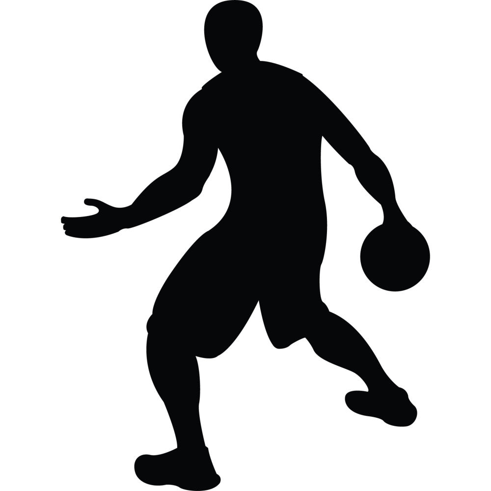 Basketball Player Silhouette Fabric Panel 19