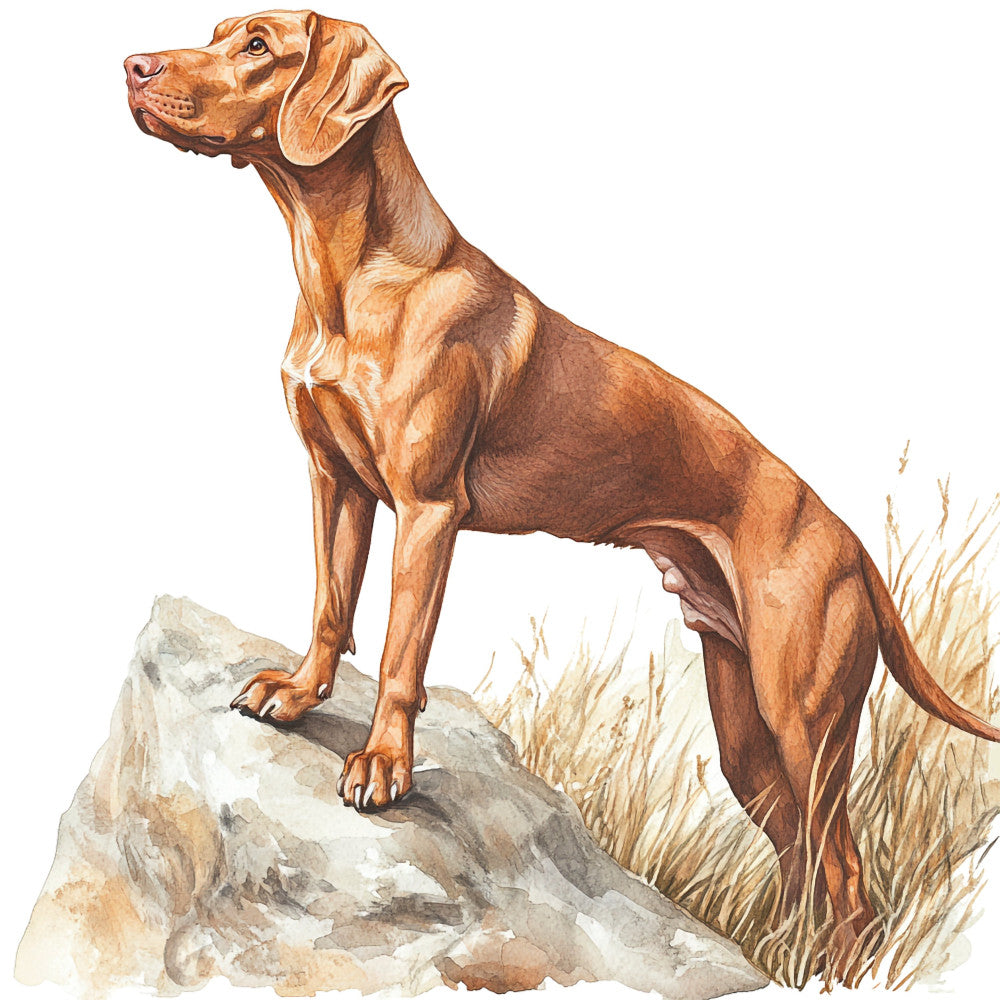 Watercolor Vizslas Fabric Panel 31