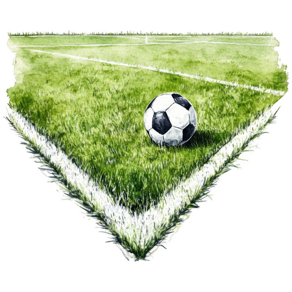 Watercolor Soccer Fabric Panel 1