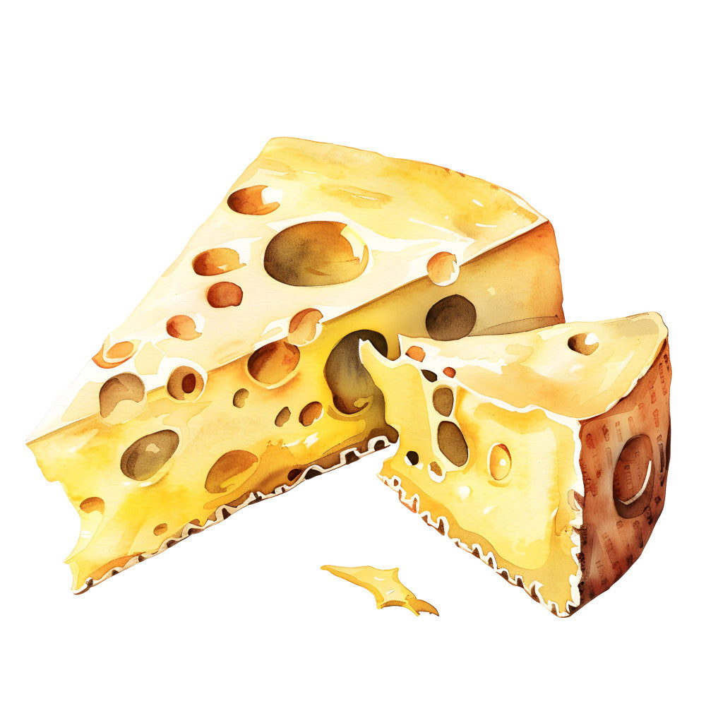 Watercolor Cheese Fabric Panel 99