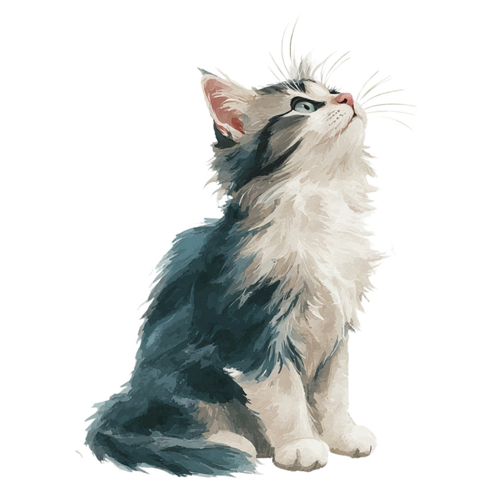 Watercolor Kitten Fabric Panel 1