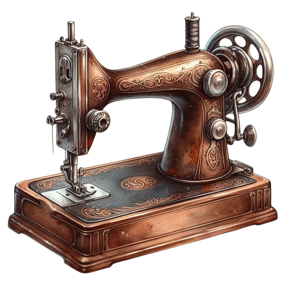 Vintage Sewing Machine Fabric Panel 2