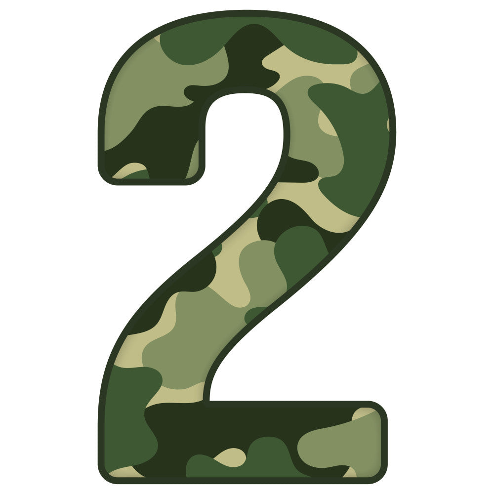 Green Camo Alphabet Fabric Panel 21