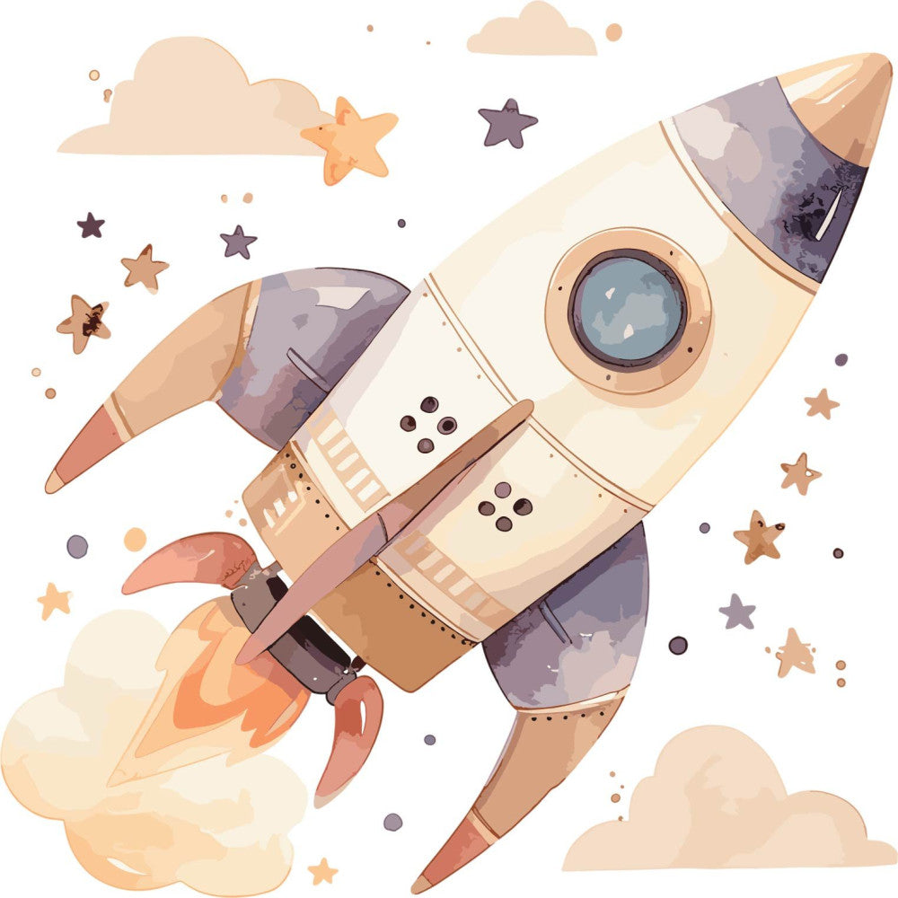 Baby Boy Space Galaxy Fabric Panel 20