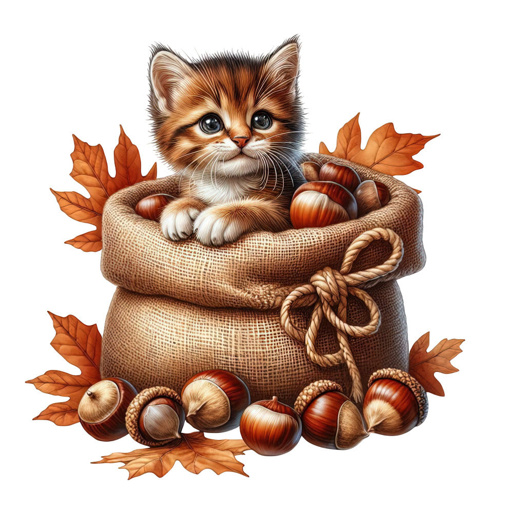 Autumn Cats Fabric Panel 95