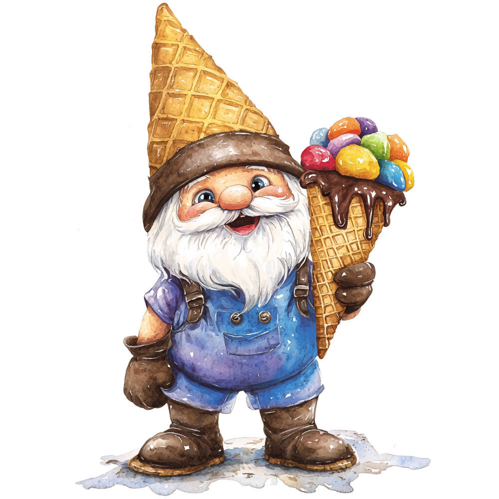 Ice Cream Gnome Fabric Panel 31