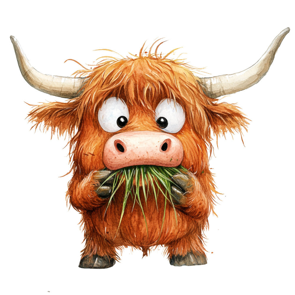 Adorable Highland Cow Fabric Panel 22