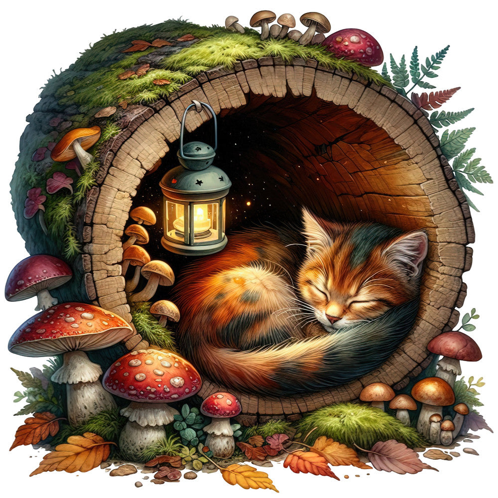 Autumn Cats Fabric Panel 42