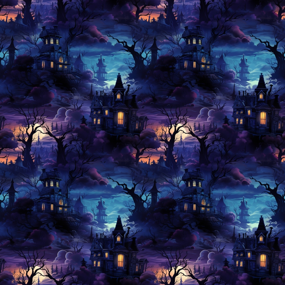 Daily Deal: Spooky Season Pattern 26 Quilting Cotton Fabric - 118" x 1 Yard"