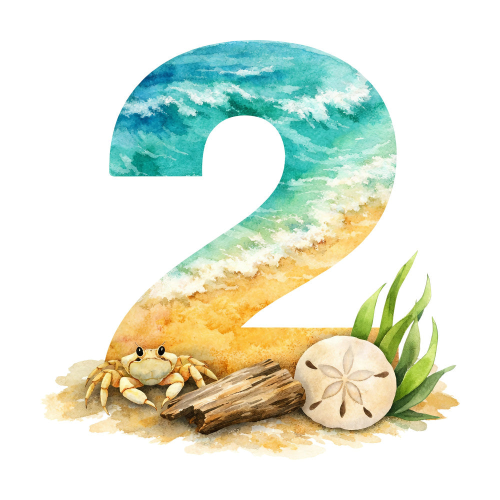 Summer Beach Alphabet Fabric Panel 27