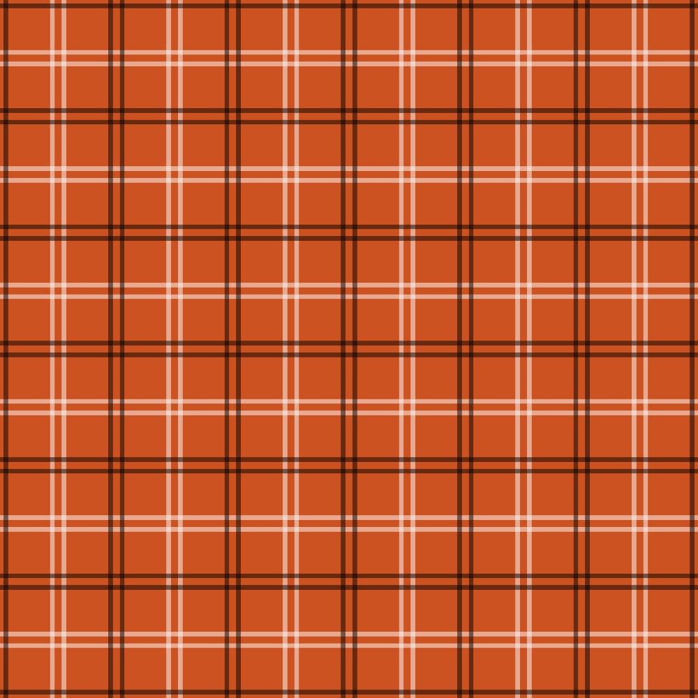 Daily Deal: Fall Orange Plaid Pattern 2 Quilting Cotton Fabric - 45" x 1 Yard"