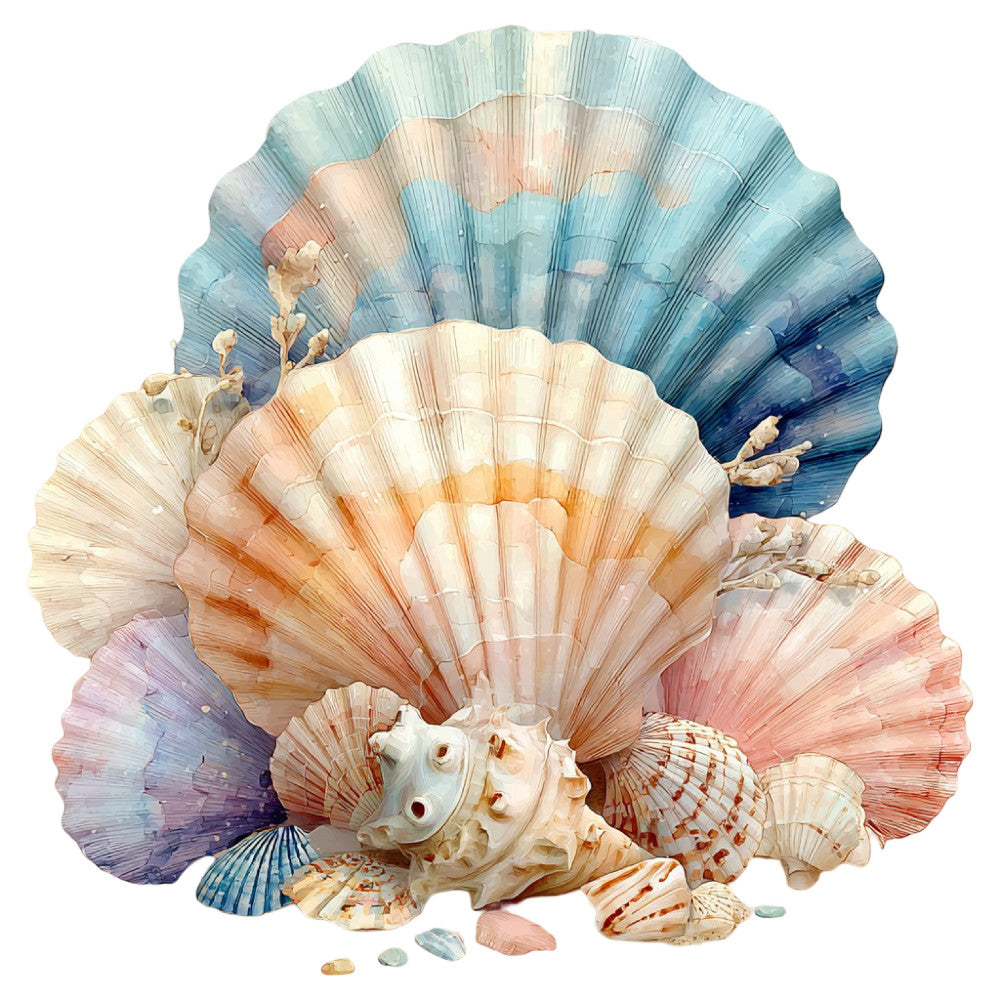 Colorful Seashell Fabric Panel 37