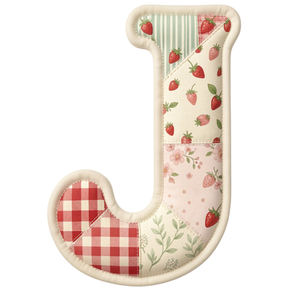 Strawberry Patchwork Fabric Panel 9