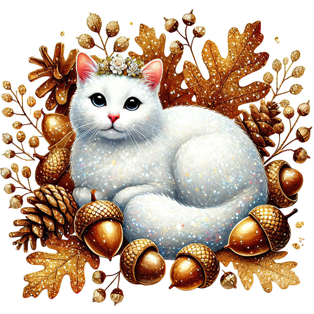 Autumn Cats Fabric Panel 17