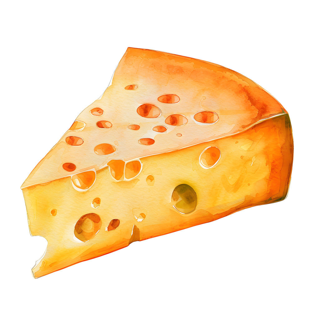 Watercolor Cheese Fabric Panel 22