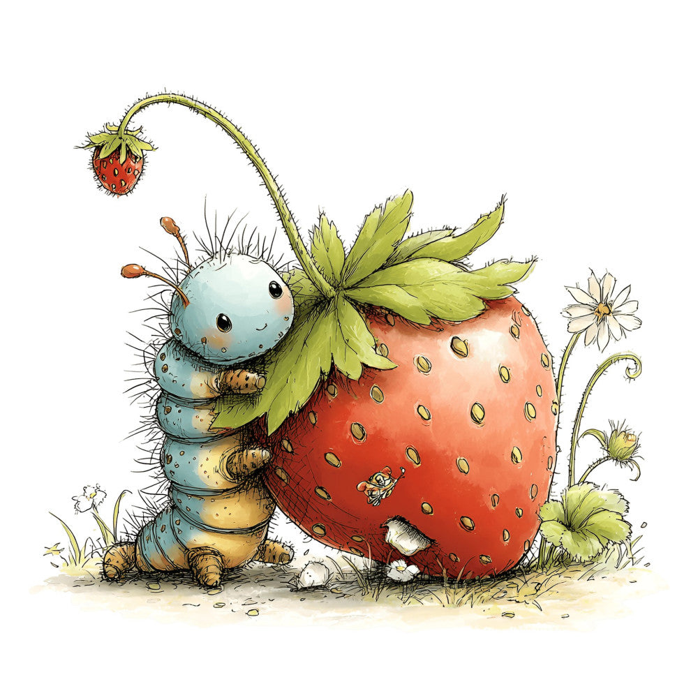 Whimsical Caterpillar Fabric Panel 16
