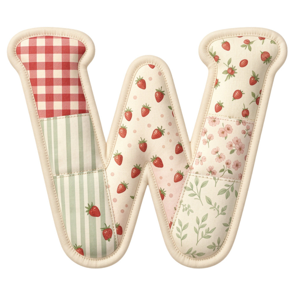 Strawberry Patchwork Fabric Panel 30