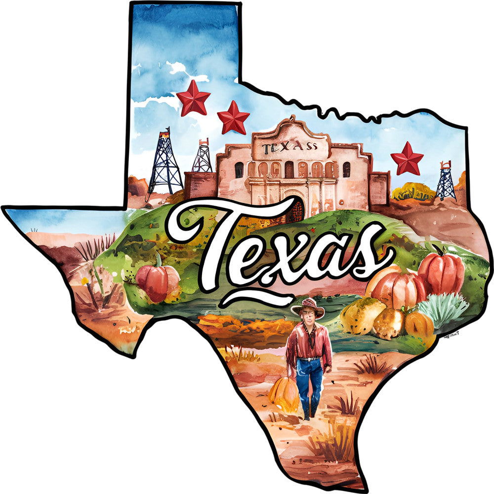 Classic US States Fabric Panel 18
