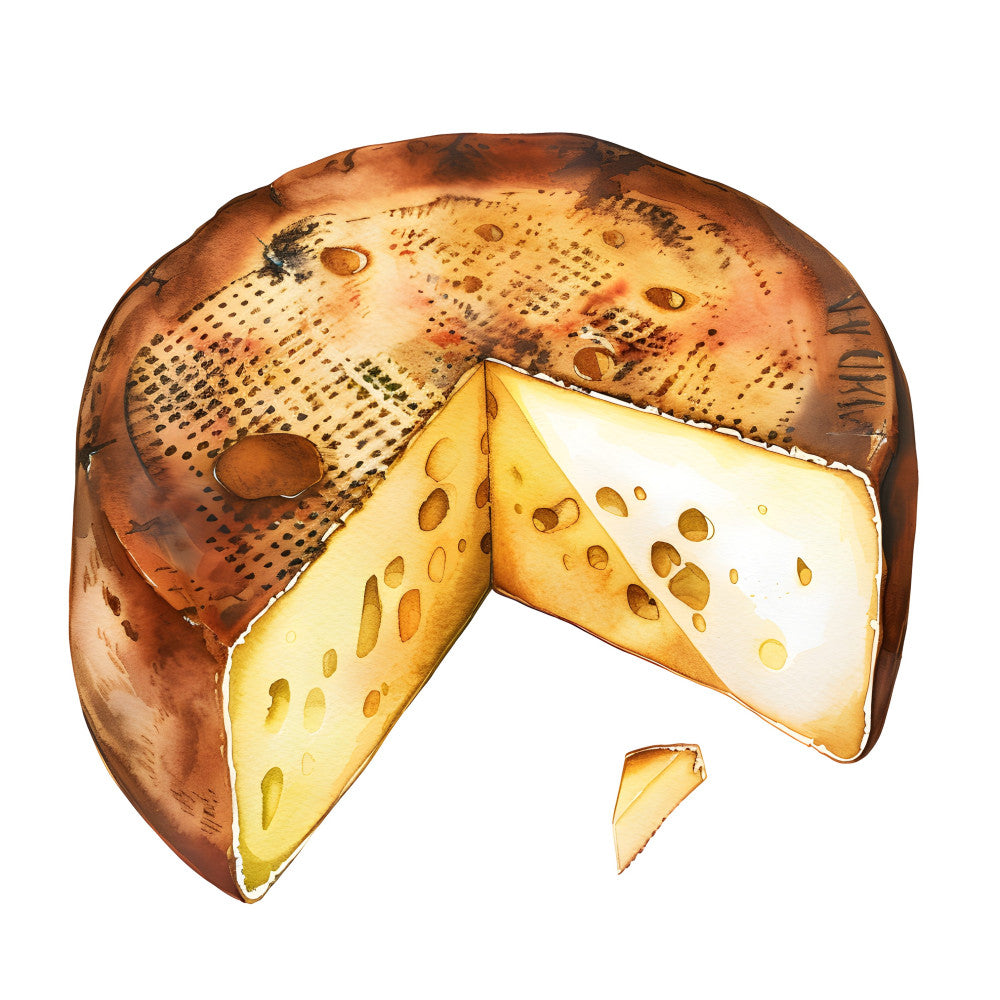 Watercolor Cheese Fabric Panel 23