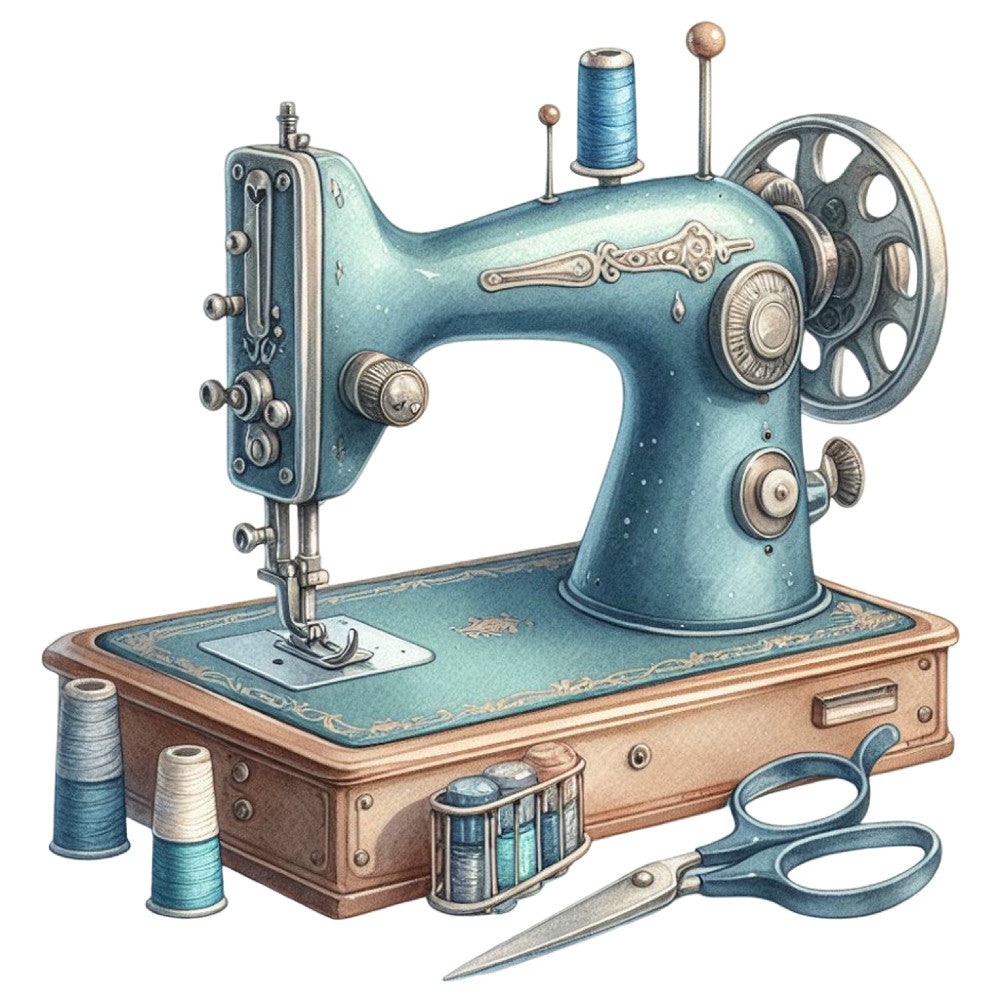 Vintage Sewing Machine Fabric Panel 19